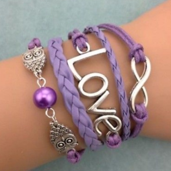 J&J Boutique Jewelry - Sweetheart🦉5 Band Faux Leather Bracelet